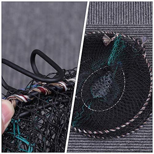 2 peças de rede de pesca Besportble, armadilha de caranguejo, pesca, camarão, lagosta, dobrável, red