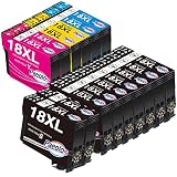 Paeolos 18XL Remplacement pour Epson 18 18XL Cartouches d'encre pour Epson Expression Home XP-322 XP-215 XP-205 XP-225 XP-305 XP-325 XP-422 XP-405 XP-415 XP-425 XP-315 XP-312 XP322 XP-402 XP-212