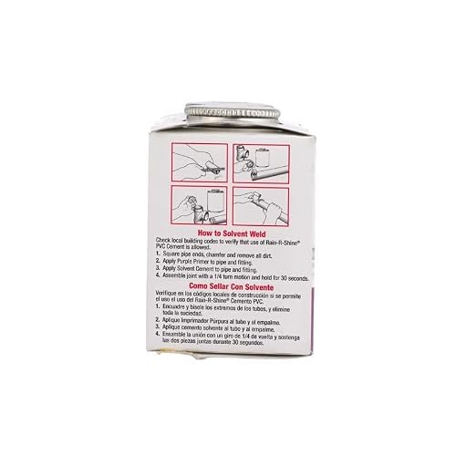 Oatey Rain-R-Shine Blue/Purple Primer and Cement for PVC 4 oz