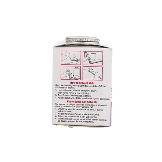 Oatey Rain-R-Shine Blue/Purple Primer y Cemento PVC 4 oz miniatura 3