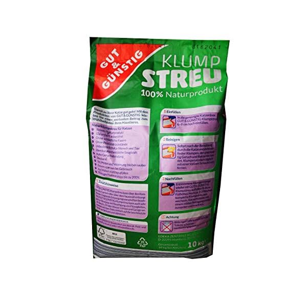Gut & Günstig Katzenstreu Klumpstreu 100% Naturprodukt – Bild 3