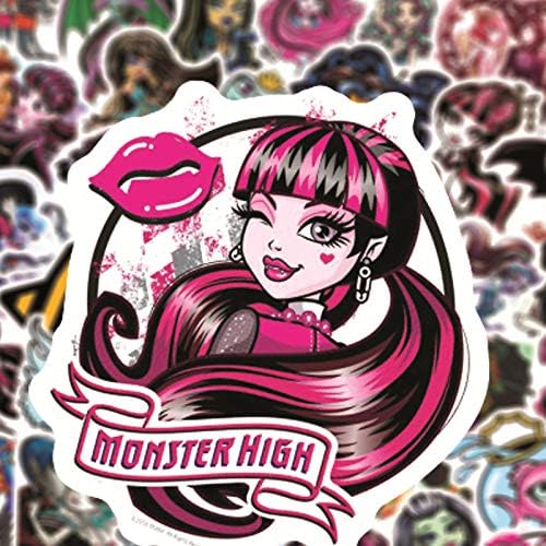 Monster High Stickers 50PCS Stickers for Laptop,Teens,Adults,Water Bottle,Ipad,Cars,Motorcycle,Bicycle,Skateboard Luggage,Bumper