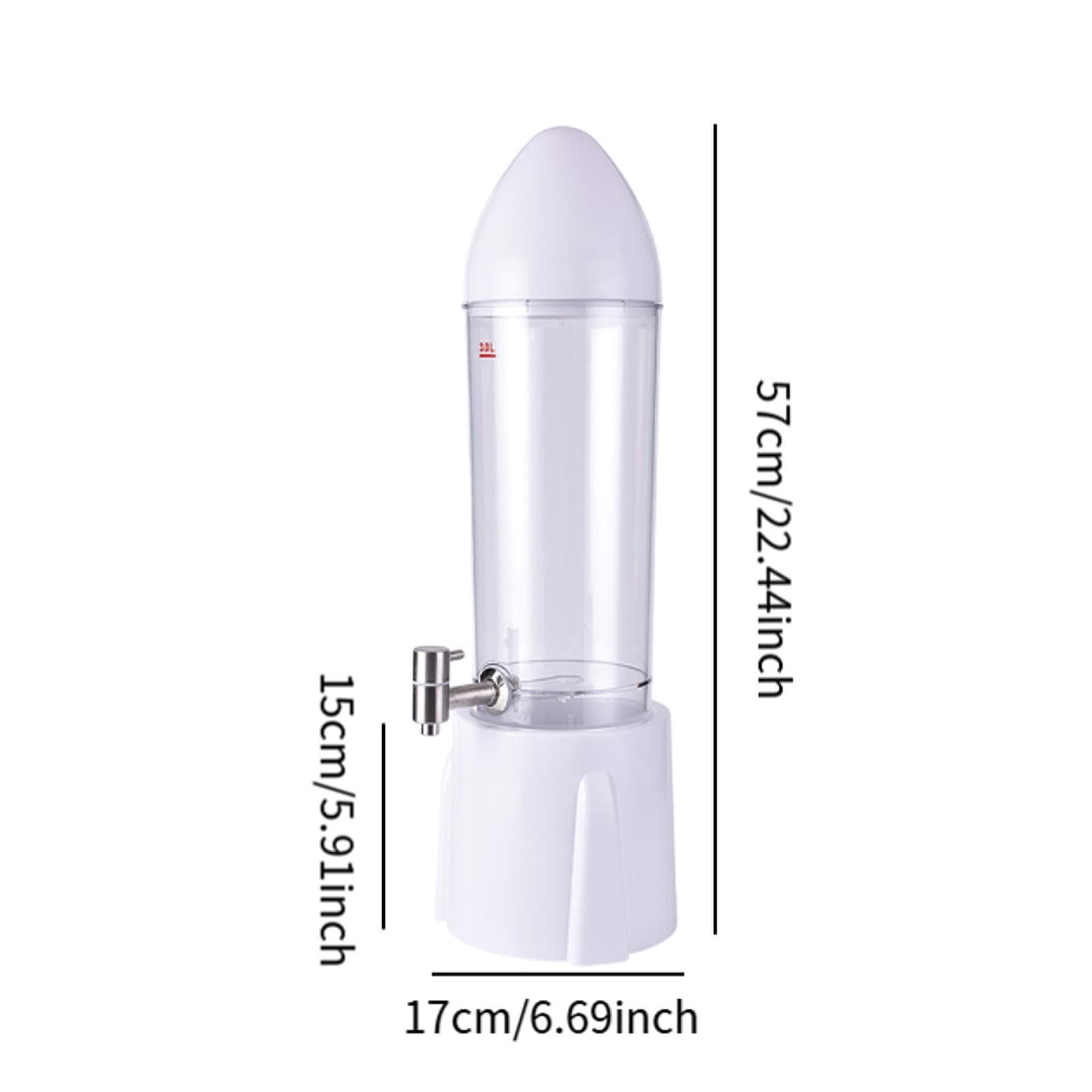 Distributeur de Bière de Table 3L avec Robinet, Idéal pour Pubs, Cuisines, Maisons et Espaces Extérieurs, Blanc