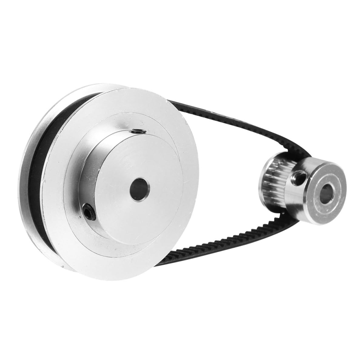 2gt Timing Belt Pulley 1:3 Reduction Gear Synchronous Wheel 20 Teeth Small 60 Teeth Large Aluminum Alloy 6mm Belt Width with 8mm Bore for Printer Accessories and Mechanical