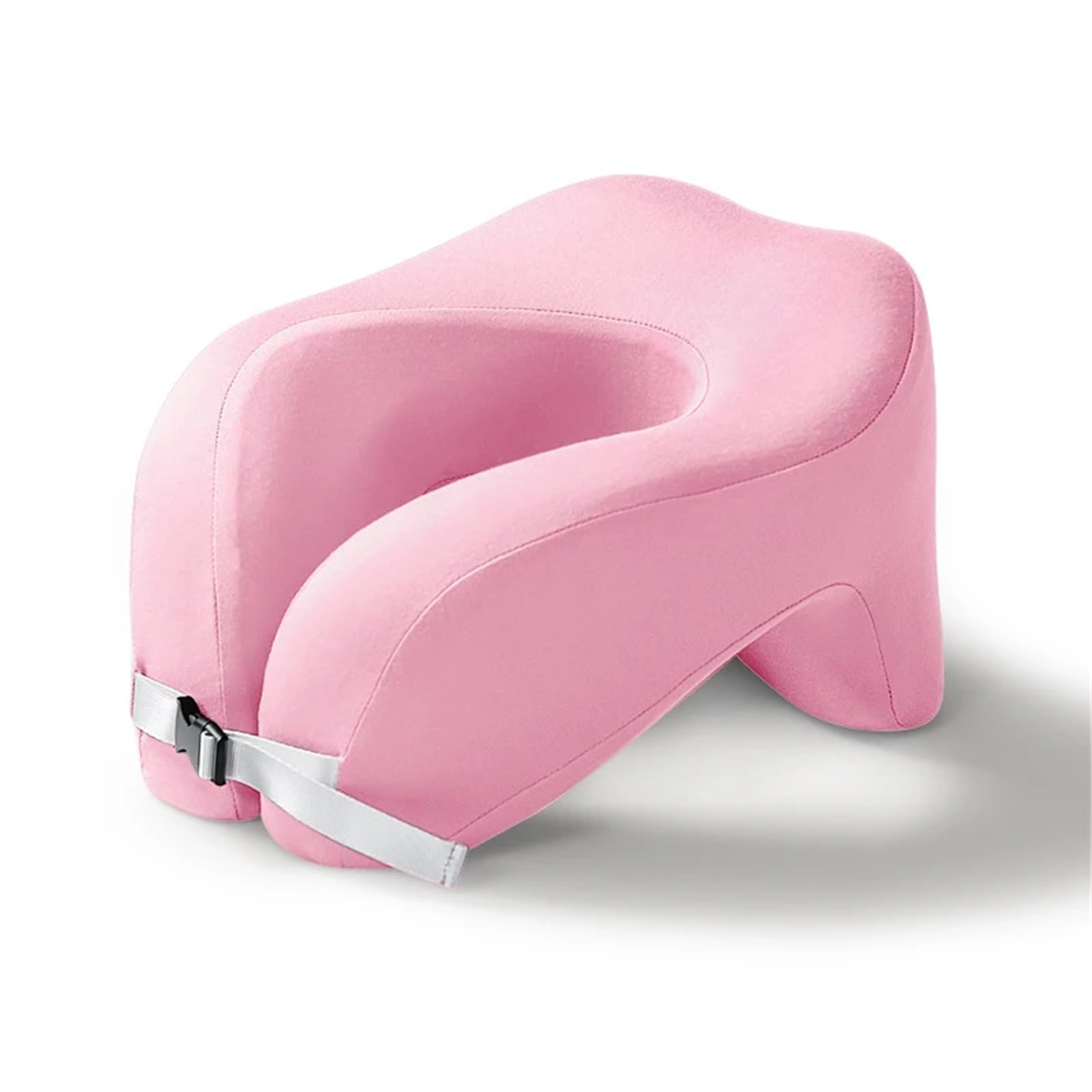 WWYYZAYC Travel Pillow Pure Memory Foam Neck Pillow For Airplane Office Nap Cervical Pillows Flight Sleeping(Pink)