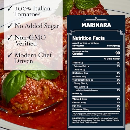 Image of Carbone Marinara Pasta Sauce, Premium Italian Tomato Sauce, 2 Pack (24oz) | Italian Tomato Sauce, Fresh & All-Natural Ingredients, Vegan, Non-GMO, Gluten Free, Low Carb, No Added Sugar or Preservatives