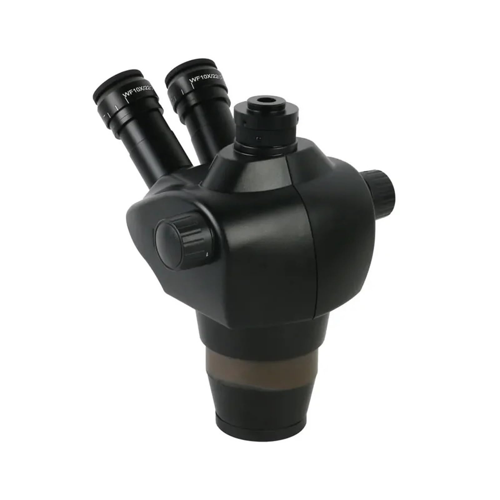 Testa microscopio stereo trinoculare parfocale 4X-100X con Barlow 115MM