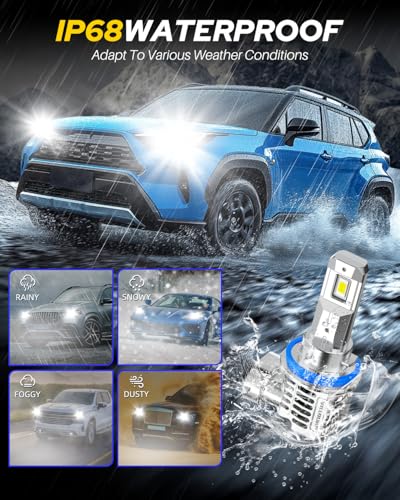 Image of AUTOONE 2026 Upgraded 9005 HB3 H11 H8 H9 Headlight Fog Bulbs, 1400% Bright 140000 Lumens