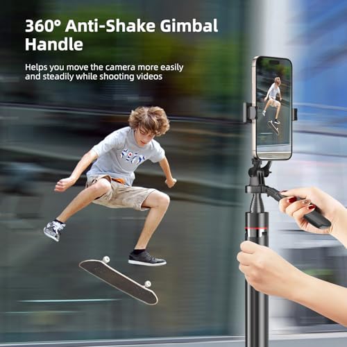 Image of Mobilife Auto Open Selfie Stick Tripod 360 Degree Rotating Balance Handle 71-inch Long Extendable Bluetooth Mobile Tripod Stand with 1 /4 inch Screw for Mobile Phone Camera Gopro Vlogging YouTube Travel