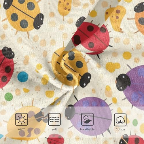 Wusikd Colorful Ladybugs Girls' Underwear Cotton Polka Dots Girls Briefs Soft Toddler Underwear 2T3