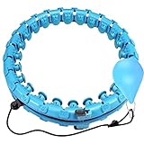 Hoola Hoop for Adults Weight Loss - Hula Circle Weighted Hoops 2 in 1 Fitness Weight Loss Massage Non-Fall Exercise Hoops with 24 Detachable Knots Adjustable Auto-Spinning Ball for Adult（Blue）