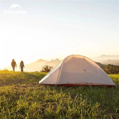 Carpa para camping para 1 persona en nylon gris miniatura 3