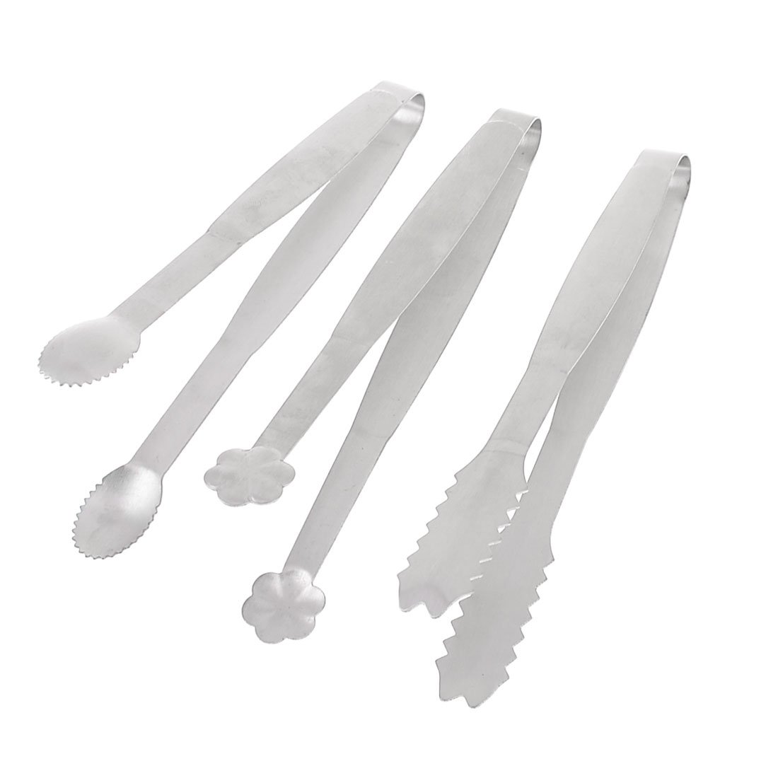 Pince en Acier Inoxydable Pain Glace gâteau Pince à Charbon 6.1 Pouces 3 Pinces PCS (Plusieurs Couleurs)