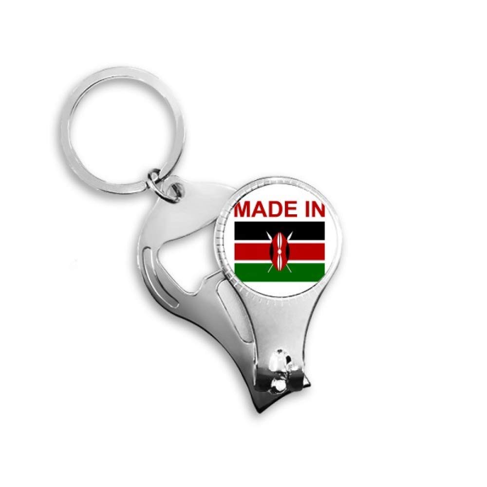 Porte-clés avec décapsuleur à ongles Kenya pour clés de maison et voiture