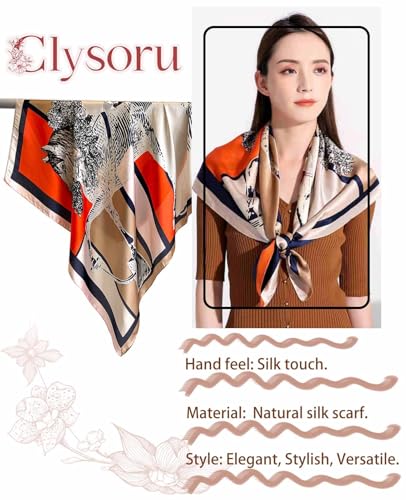 Clysoru Scarfs For Women Vibrant Colors Scarves Lightweight And Silky Square Scarf 27.5 * 27.5 in3
