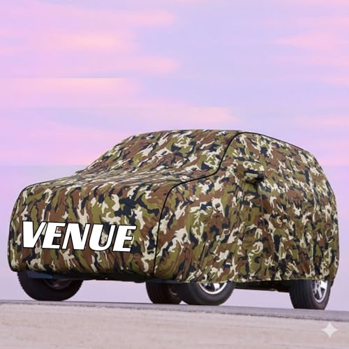 Image of Kayme UltraShield All Weather Premium Venue Car Cover 6-Layer Waterproof Fabric, UV & Heat Reflective - Rain, Sun & Dust & Bird‐Dropping Resistant, Indoor /Outdoor Full Body Protection - Jungle