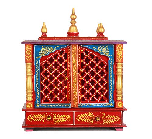Temple en bois du Rajasthani Mandir pour l'harmonie de votre foyer
