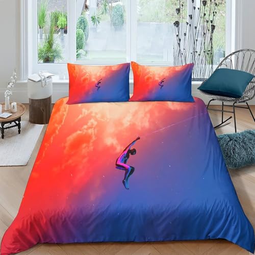 Housse de couette crâne imprimé 3D finitions soignées parure de lit confort