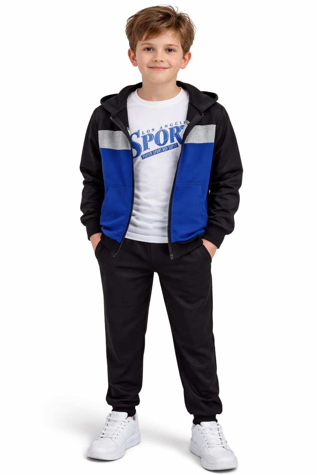 Fashion Boy Kinder Trainingsanzug 3-tlg. Freizeitanzug mit T-Shirt JF4033e