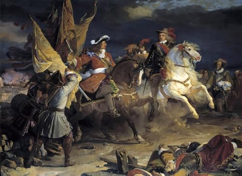 Affiche bataille de Villaviciosa Jean Alaux - Grand tableau mural historique 60x90