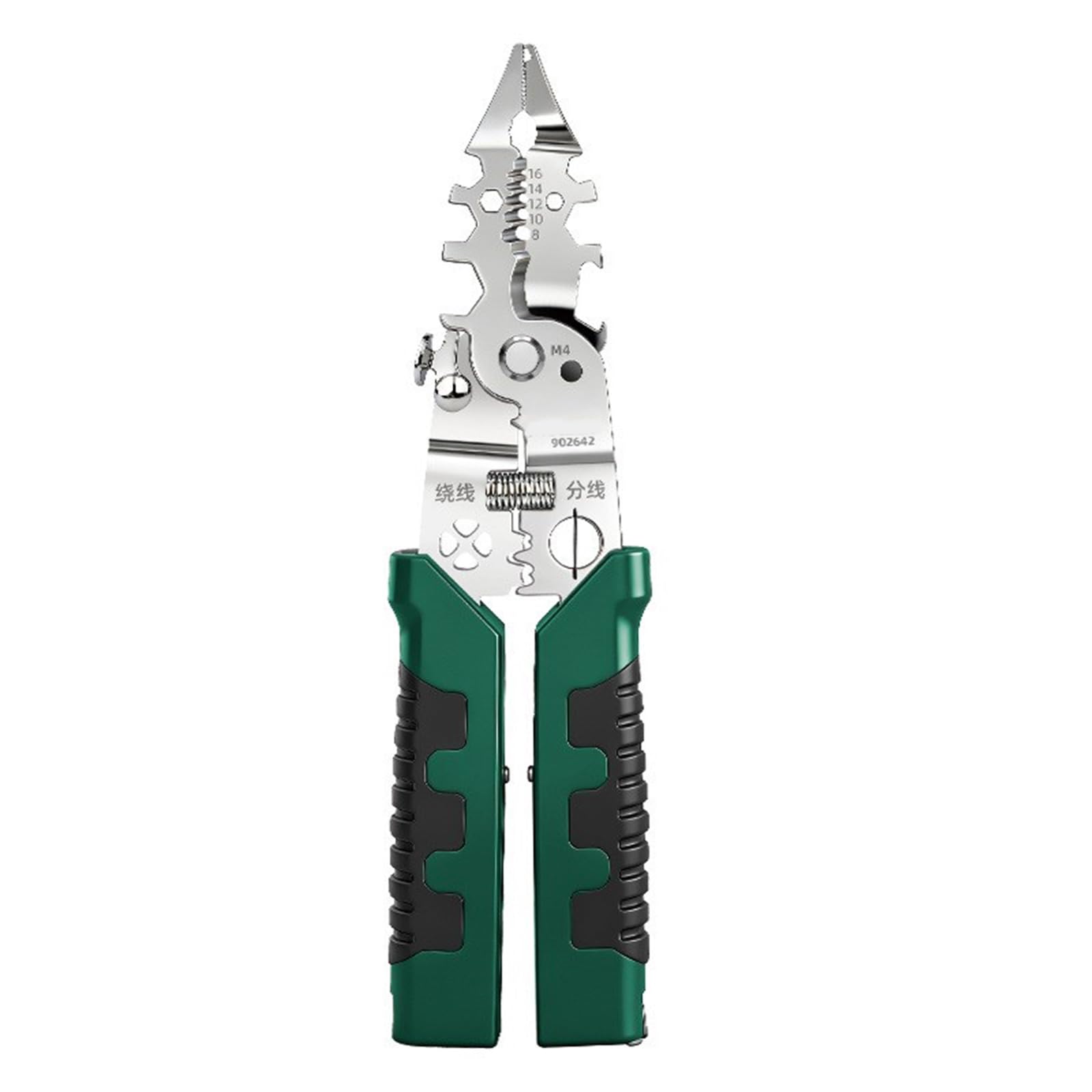 Geavonyg Wire Stripping Pliers With Electricity Measurement Electrician Plier Multifunctional Stripping Plier Strippers With Electricity Measurement Stainless Steel Stripper With Ergonomic