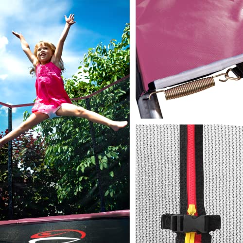 Trampolin - mit Sicherheitsnetz, Leiter, Randabdeckung, Ø 180, 244, 305, 366, 427 cm, Farbwahl - Outdoor und Indoor… – Bild 5
