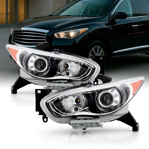 AKKON HID Projector LED Headlights | 2013 JX35 & 2014–2015 QX60