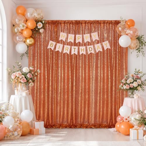 Image of Sequin Backdrop Curtains,2 Panels 3FTx8FT Curtain Backdrop for Party