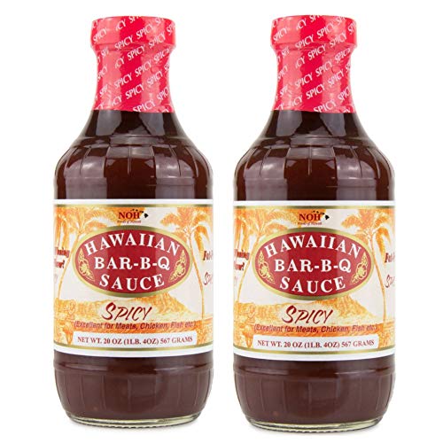 NOH Hawaiian Spicy Bar-B-Q Sauce, 20 Fl. Oz. Bottles (Pack of 2)