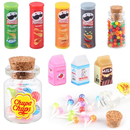 Unvtap Miniatur Essen und Trinken Miniatur Puppenhaus Zubehör 1/12 Miniatur Wichtel Zubehör Küche Miniature Food Miniatur Zubehör Mini Food Mini Essen Spielzeug Weihnachten Miniatur Ornament