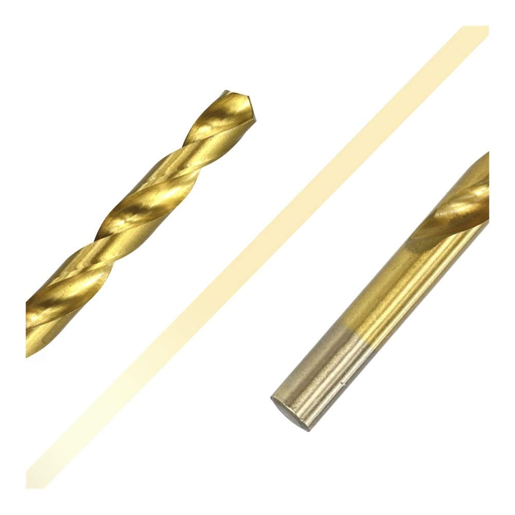 Wiertło spiralne, szybka wymiana 50 szt. Zestaw wierteł spiralnych HSS Wiertło pistoletowe pokryte tytanem Wiertło do drewna Metalowe wiertło 1,0/1,5/2,0/2,5/3,0 mm (kolor: 50 szt. Wiertło) (50 szt.