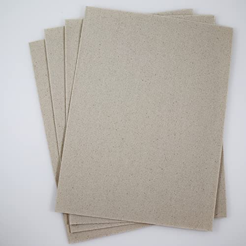 Image of KCS 4 /6 pc of 12 inch x 18 inch 18CT Counted Cotton Aida Cloth Cross Stitch Fabric (4 pc, Oatmeal)