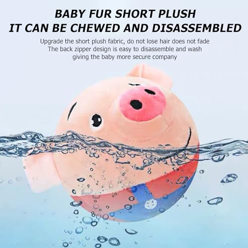 Nizirioo Aktives Bewegendes Haustier Plüschspielzeug, Hundespielzeug Futter Ball, Ungiftig Bissfest IQ Trainingsball für Hunde (Rotes Schwein)