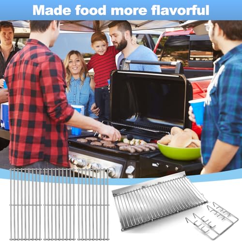 Htanch 20.4 inches Stainless Steel SZ3509 Fire Grate Hanger and Ash Drip Pan with 3 Pcs 19 3/4" Cooking Grid Grates for Chargriller 5050, Chargriller 5072, 4000, 5252 by Htanch - Image 7