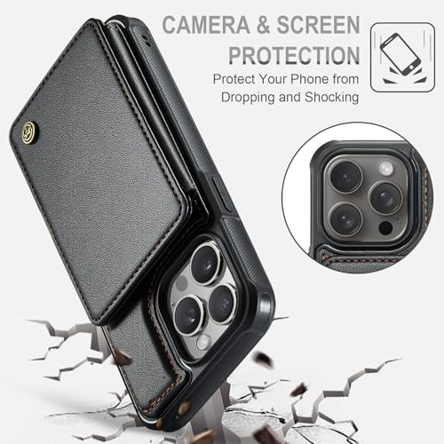 image for Vinich for iPhone 13 Pro Wallet Case with Card Holder, RFID Blocking C