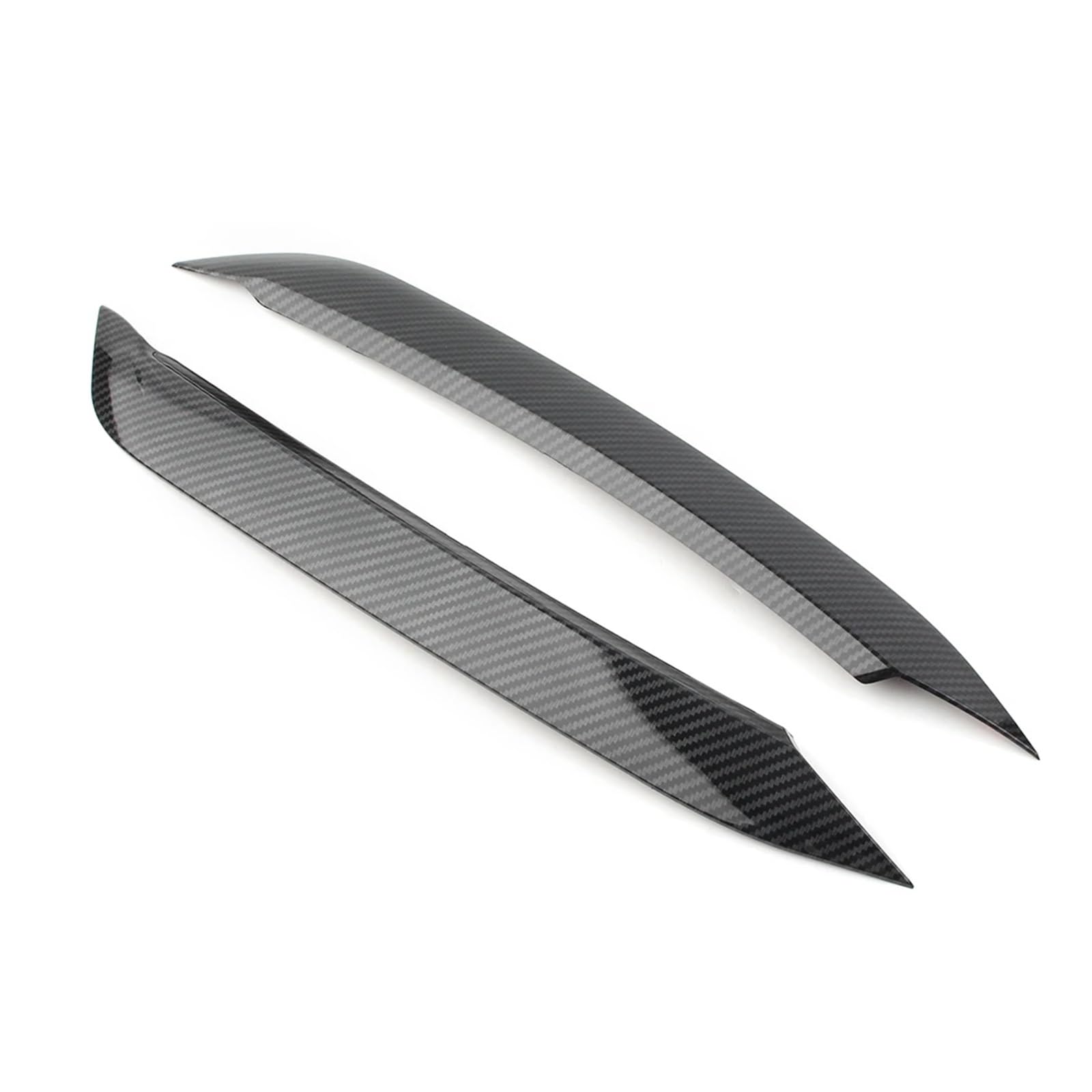 2 pezzi in fibra di carbonio faro for auto lampada sopracciglio palpebra labbro modanatura decorazione della copertura, for VW, for POLO, 2019 2020 Copri-sopracciglia per fari
