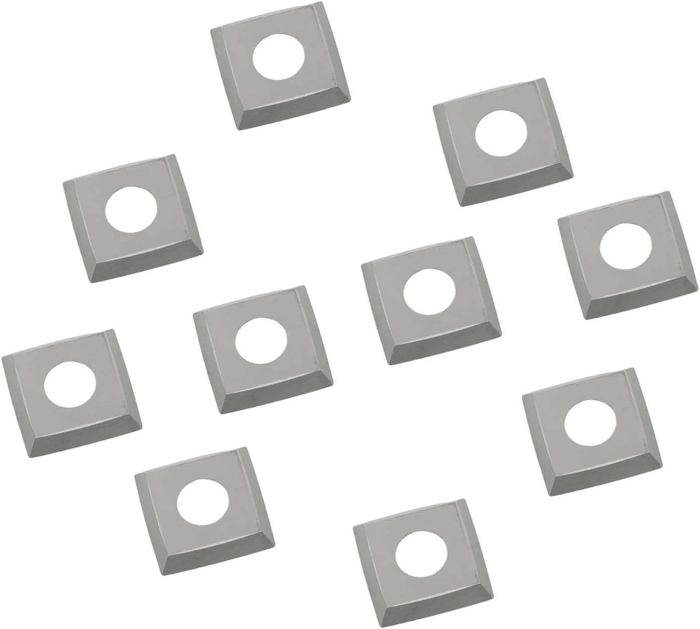 Square Tungsten Carbide Insert Blades (15x15x2.5mm, R150 Radius, 4-Edge) for Woodworking Lathe Cutters, Spiral Planer Heads & CNC Wood Turning Tools