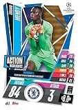 2020-21 Topps UEFA Champions League Match Attax Extra Action Highlight #AH3 Edouard Mendy Chelsea Official UCL Soccer Trading Card in Raw (NM or Better) Condition