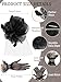 DTOFOOT 5 Pack Fascinators Hat for Women Funeral Veil Hat Tea Party Veil Mesh Headband Feather Derby Hat Lace Gloves Pearl Jewelry Set for 1920s Party