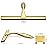 HIWARE All-Purpose Shower Squeegee for Shower Doors, Bathroom, Window and Car Glass - Brass, Stainless Steel, 12 Inches