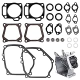 TNJPSEK Predator Hemi 212 Carburetor Exhaust Intake Gasket Kit, Small Engine Carb Head Gaskets Material Compatible with 196cc 212cc GX160 GX200 Power Equipment (212cc/GX160 Full Gasket Set)