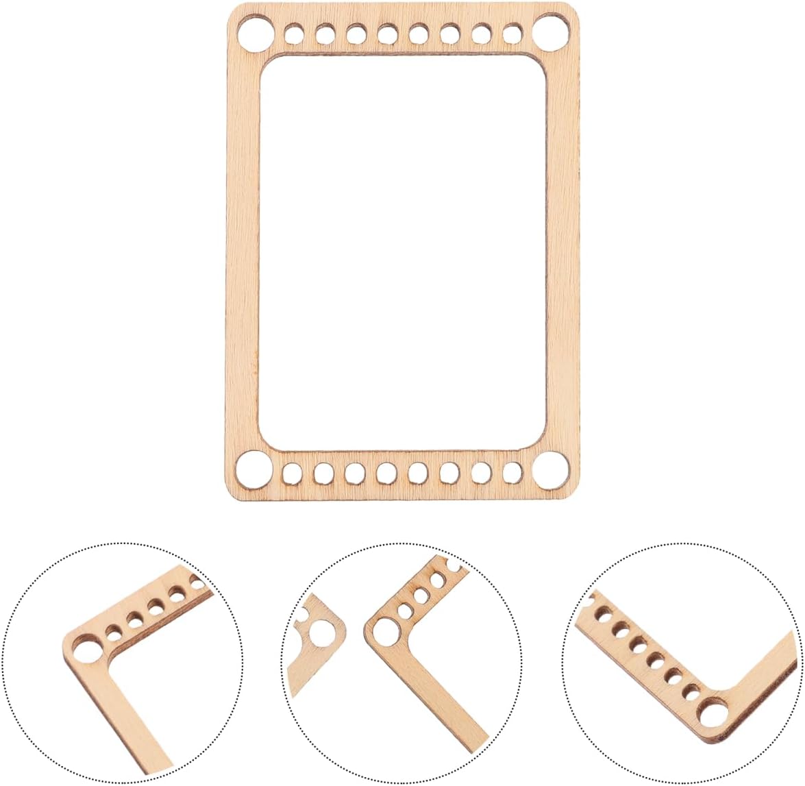 EXCEART Mini Weaving Board Wooden Loom Compact Portable Handcraft Tool for Creative Arts and Crafts Small Braided Frame for on-The-Go Weaving Projects