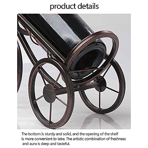 Soporte para Botella de Vino en Forma de Triciclo de Hierro miniatura 5