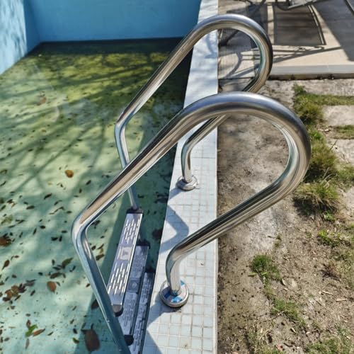 Escalera para piscina de acero inoxidable 2 escalones miniatura 6