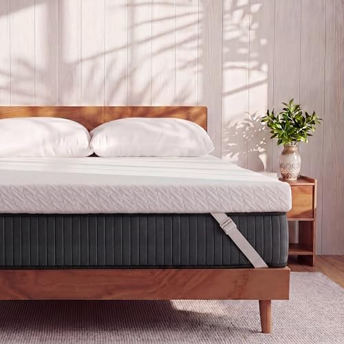 VALUXE 3 Inch Gel Memory Foam Mattress Topper Queen Size High Density Cooling Pad Pressure Relief Bed Topper (with Removable & Washable Bamboo Cover)