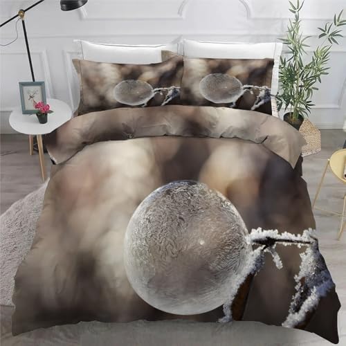 Housse de Couette 220x240 Flocon De Neige Microfibre | Ensemble Literie 3 Pièces Lit Double - 6