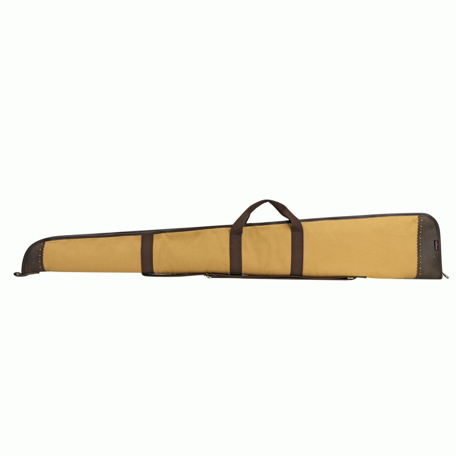 TOURBON Canvas Leather 52 inch Shotgun Bag with Pocket, Padded Gun Case Soft with Adjustable Shoulder Strap