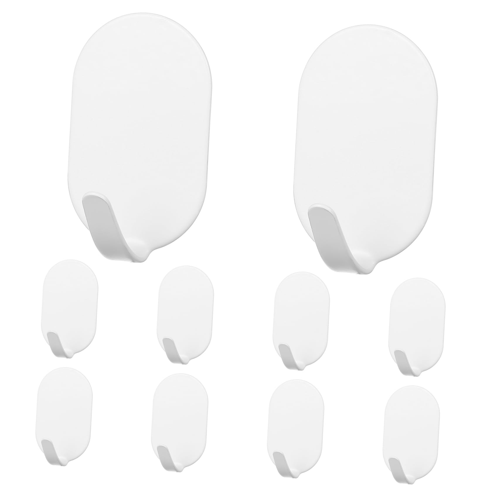 Alipis 10pcs Heavy Duty Adhesive Wall Hooks No Drill No Damage Design for Towel Bag Coat Hanging Versatile Utility Hooks for Home Bathroom Kitchen and More