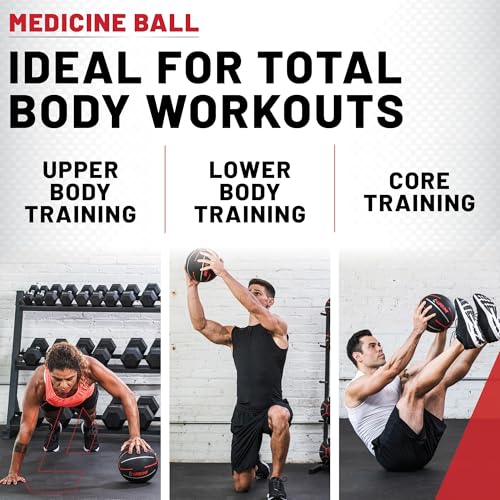 Image of Lifeline Fitness Medicine Ball - Total Body Strength and Stability Training - Non-Slip, Light Bounce - Textured Surface - Durable - Home Gym Exercise Equipment