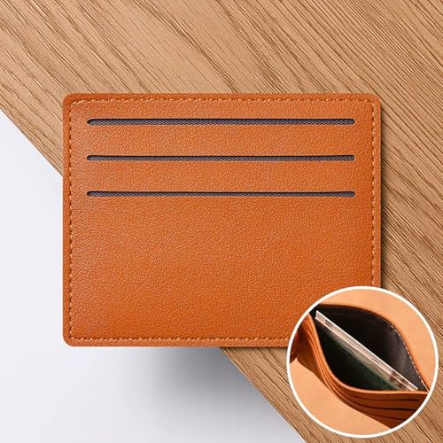 2 Pack RFID Blocking Leather Credit Card Holder，Slim Minimalist Front Pocket RFID Blocking Leather Wallets,Rfid Wallet Women，Minimalist Wallet for Men(6 card slots+1 money pocket)4